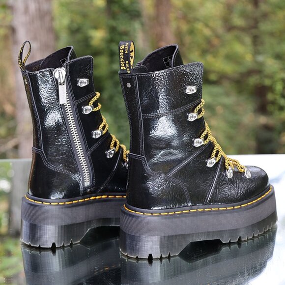 Dr Martens Ghilana Max Patent Leather Platform Boots - Picture 8 of 12